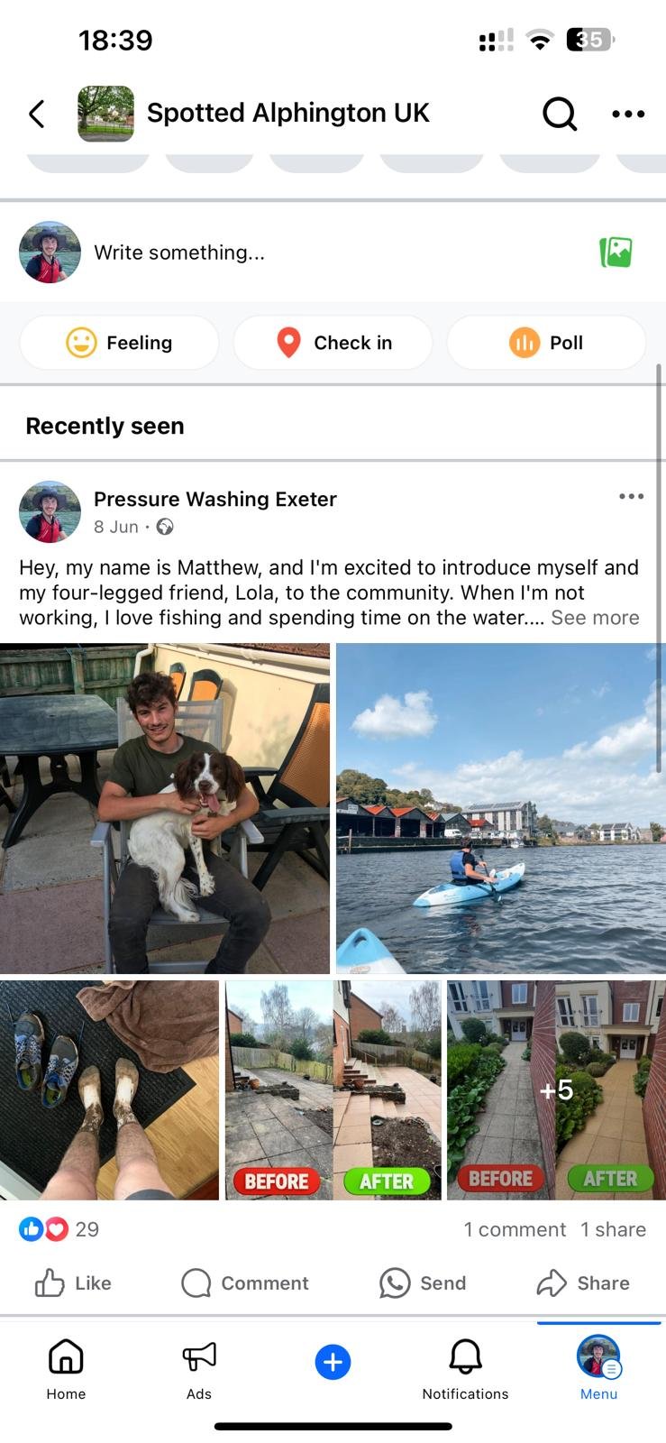 Example post graphic inside a phone frame